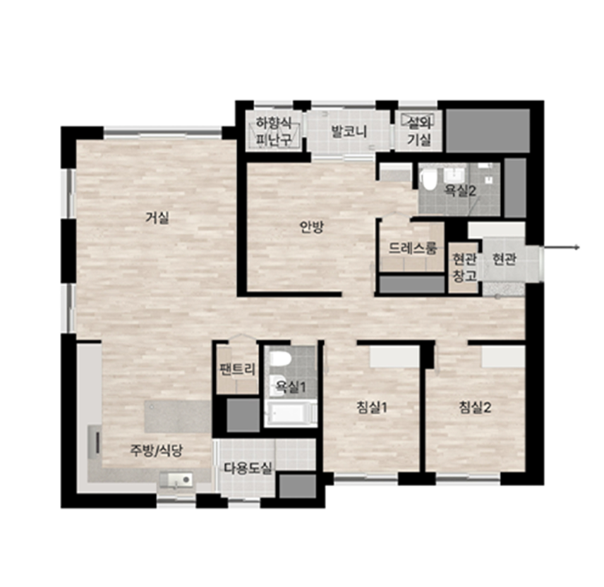 평면도 84B2 모바일 